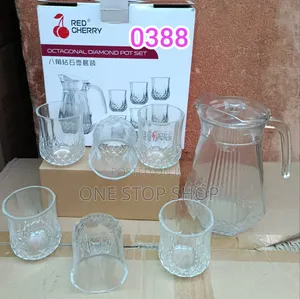 6short Pineapple Glasses With Jug