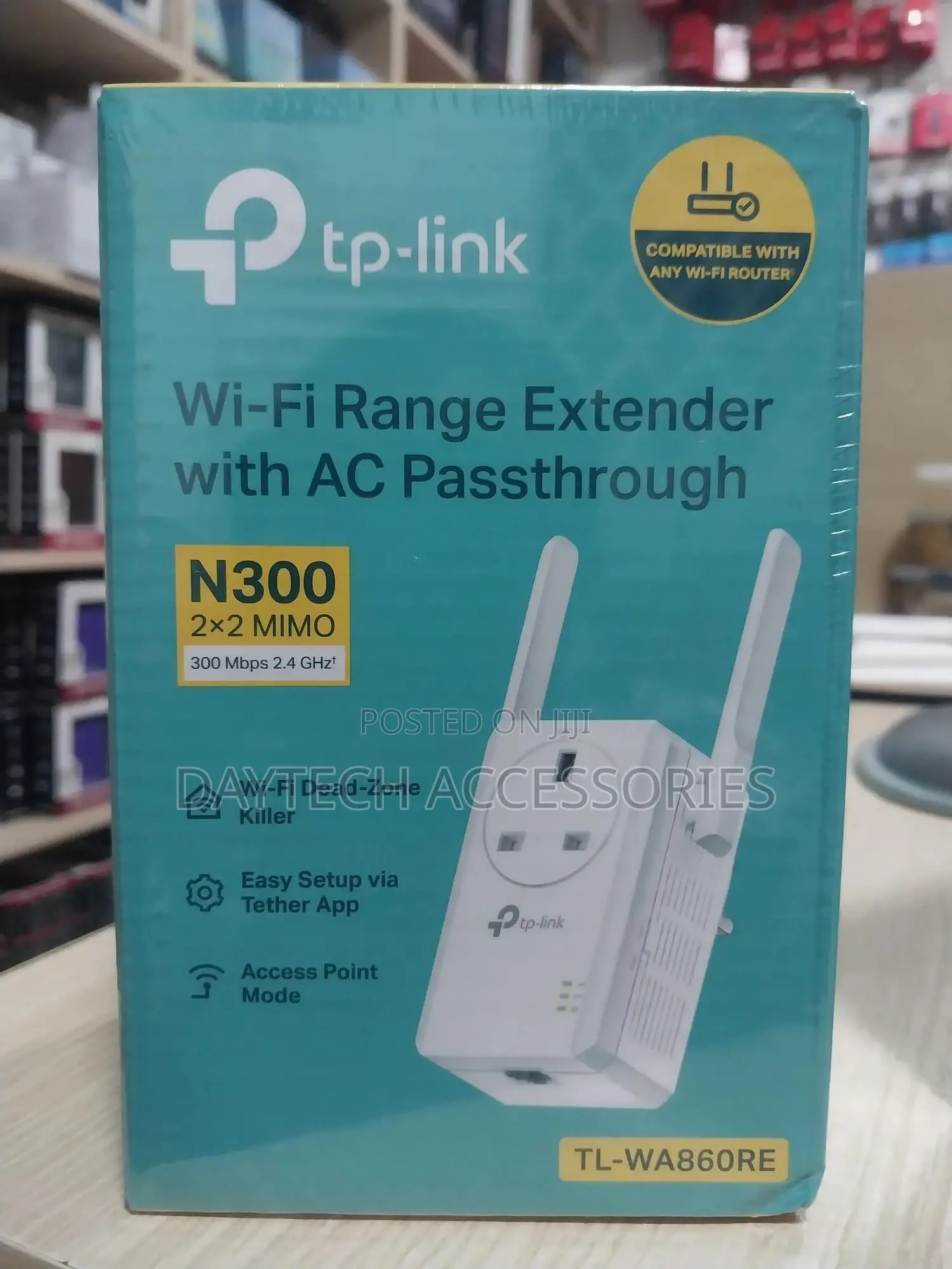 Tp-Link 300mbps Wi-Fi Range Extender With Ac Passthrough – Tl-Wa860re