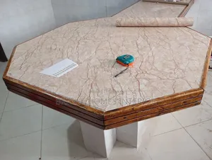 Brown Marble Contact Paper Installed