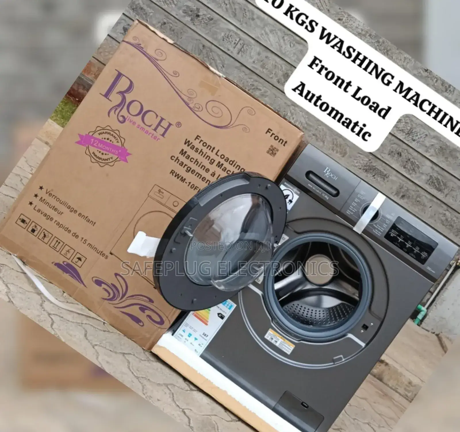 Roch 10kgs Washing Machine Front Load Washing Machine