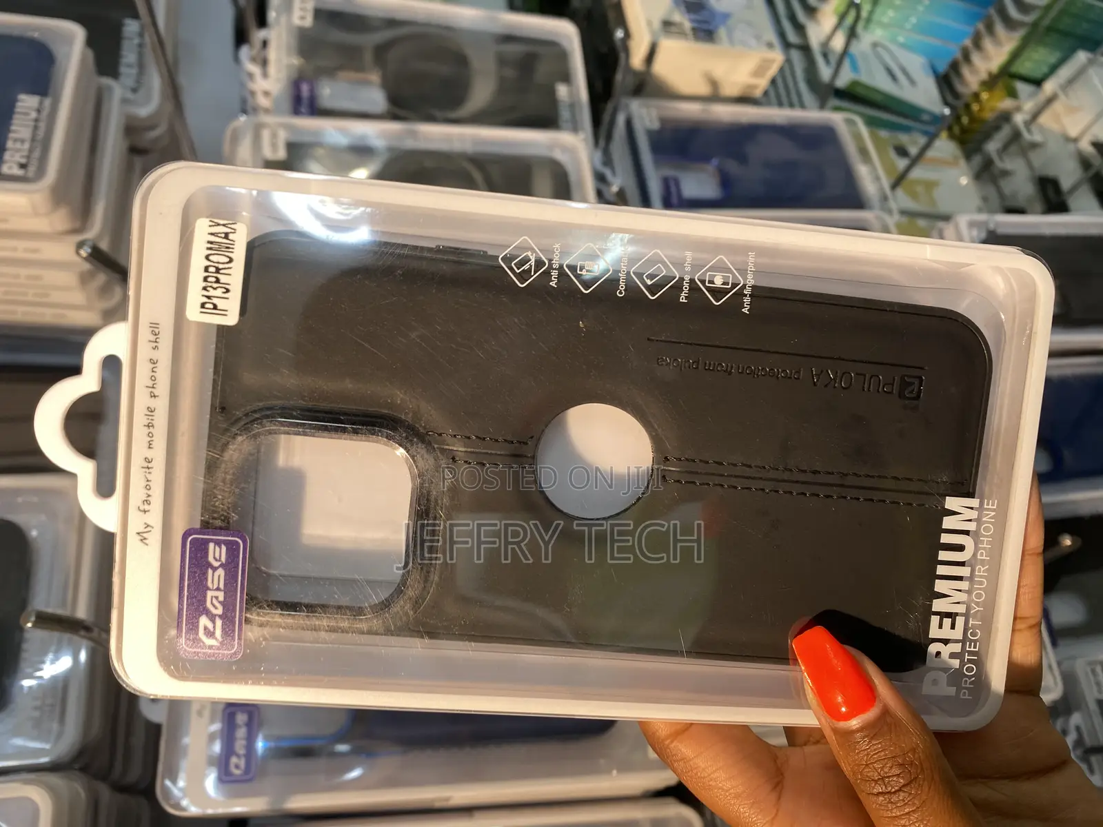 Loka Leather Back Case iPhone 13 Pro Max With Logocut