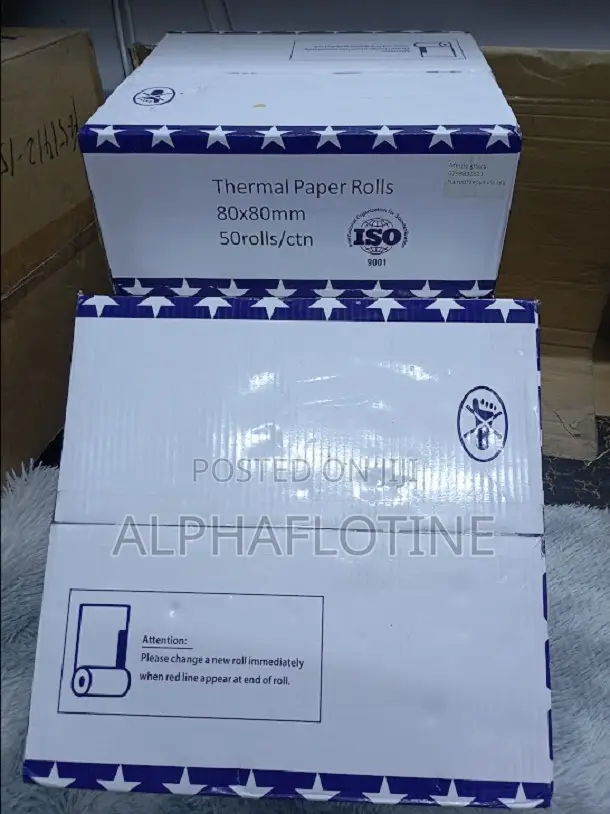 50 PCS Thermal Printer Rolls 80mm by 80mm Size