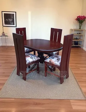 An Opulent All Wooden 4 Seater Dining Set