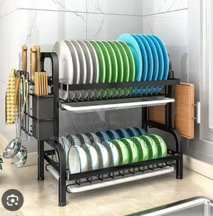 Heavy Duty Carbon Steel Rust Resistant 2 Layer Dish Rack