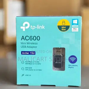 Tp-Link Ac600 Wireless Dual Band Usb Adapter – Tl-Archer T2u