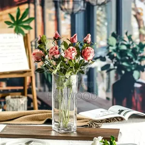 :*Glass Vase Cube Long Plain