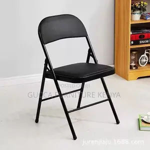 Office Chair: Folding Black Training Staff Room Office Chair