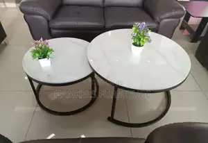 Black Stand Marble Coffee Table