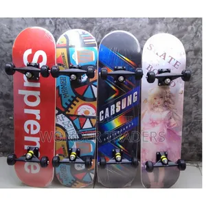 Skate Board/ Graphic Long Skate Board With Grip Tape
.Rubber Wheel