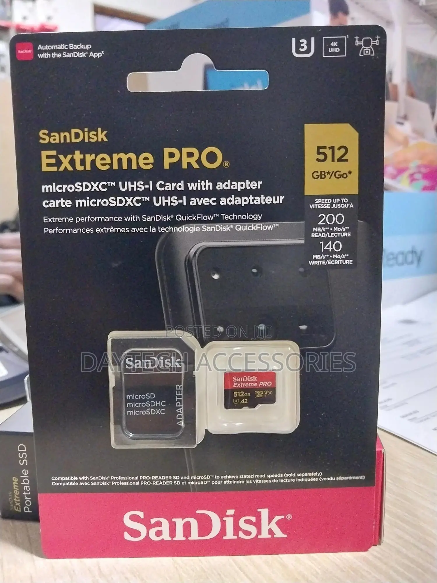 Sandisk Extreme Pro 512gb Micro Sd SDXC Memory Card 200mb/S U3 A2