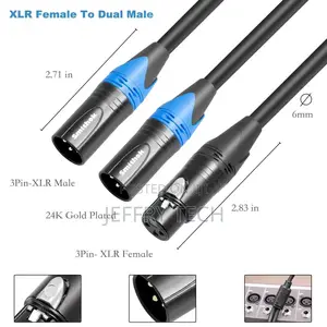 XLR Splitter Cable,Female to Dual Male Y Cable (Xlr Splitte