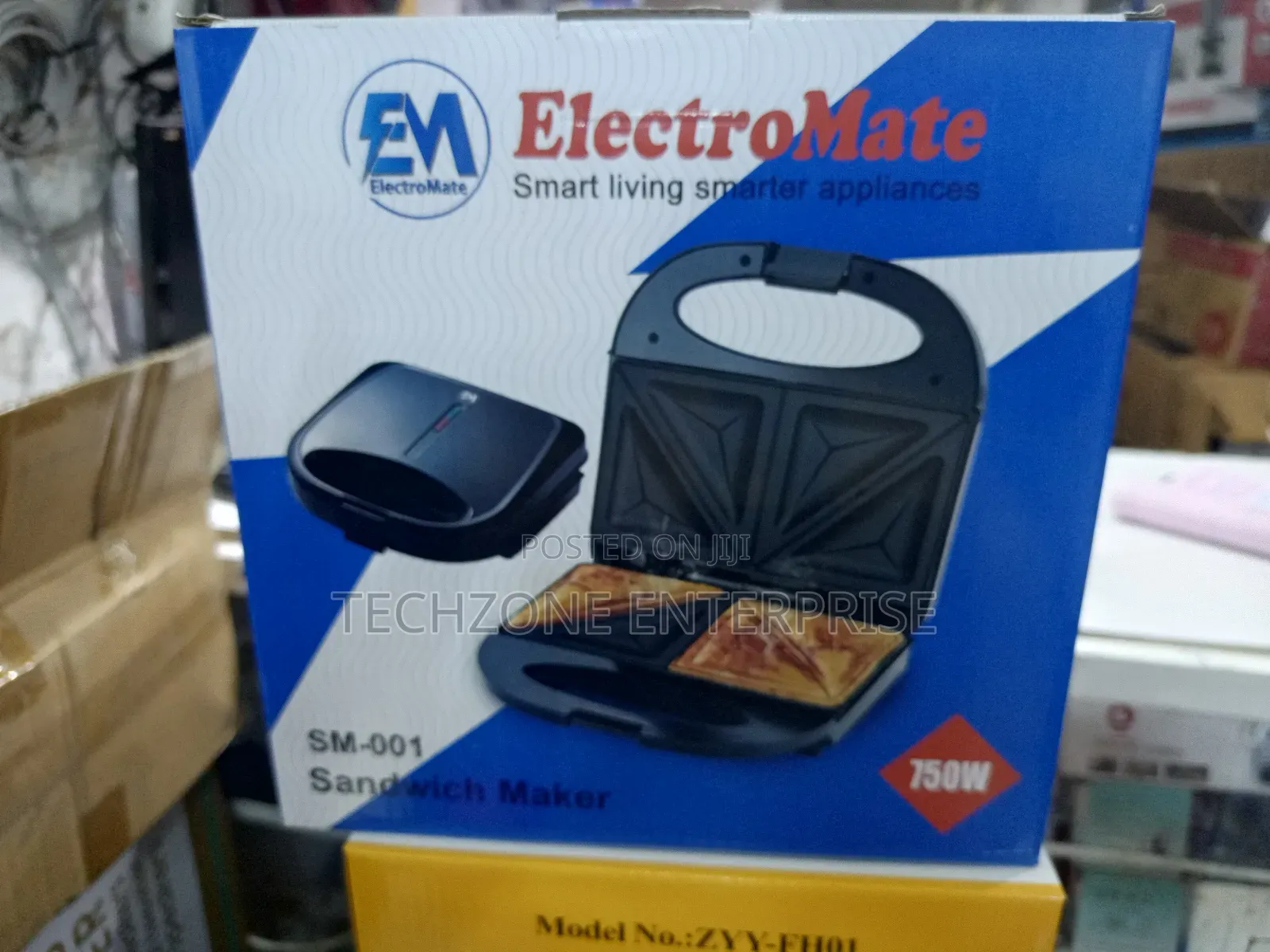 Electromate 2 in 1 Sandwich Maker Sm-001 With Indicator Lights 