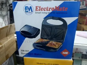 Electromate 2 in 1 Sandwich Maker Sm-001 With Indicator Lights 