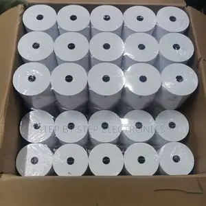Low-Cost 80mm X 80mm Thermal Receipt Paper Rolls–50 Rolls Pack for Pos
