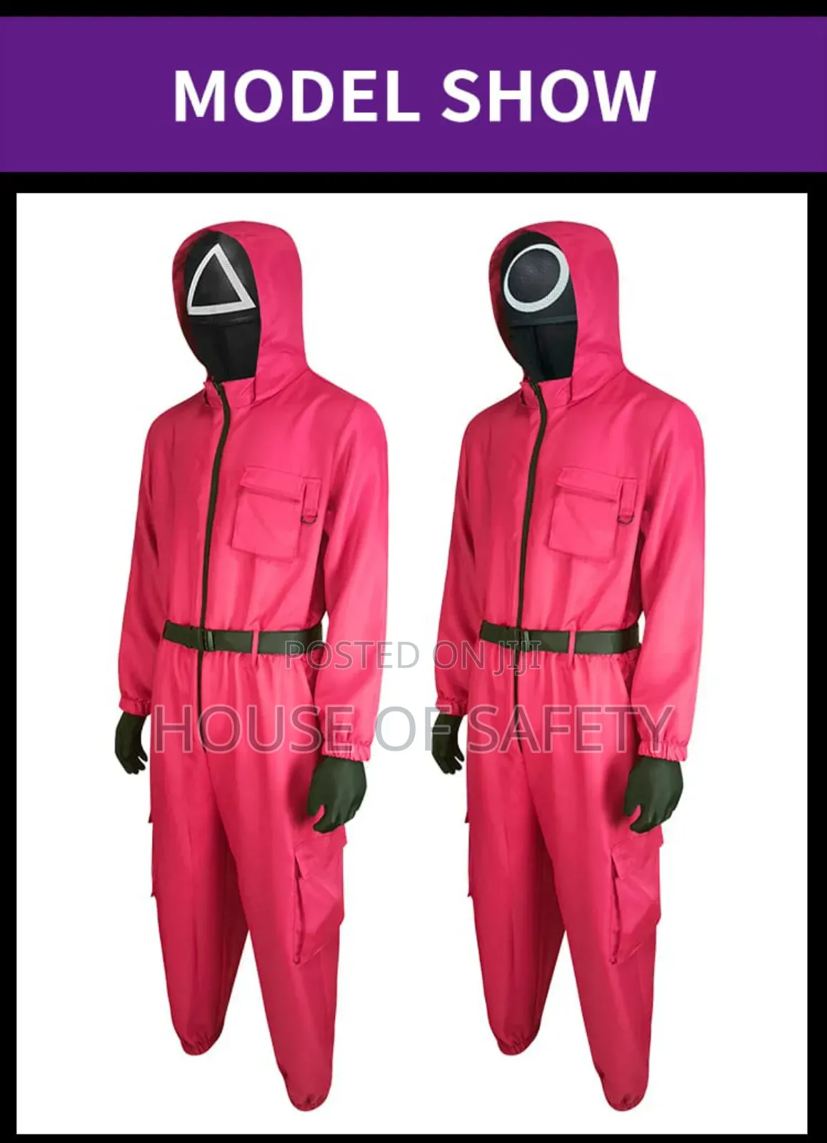 Red Squid Game Coverall With Belt