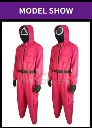 Red Squid Game Coverall With Belt