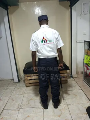 Security Uniform White and Black