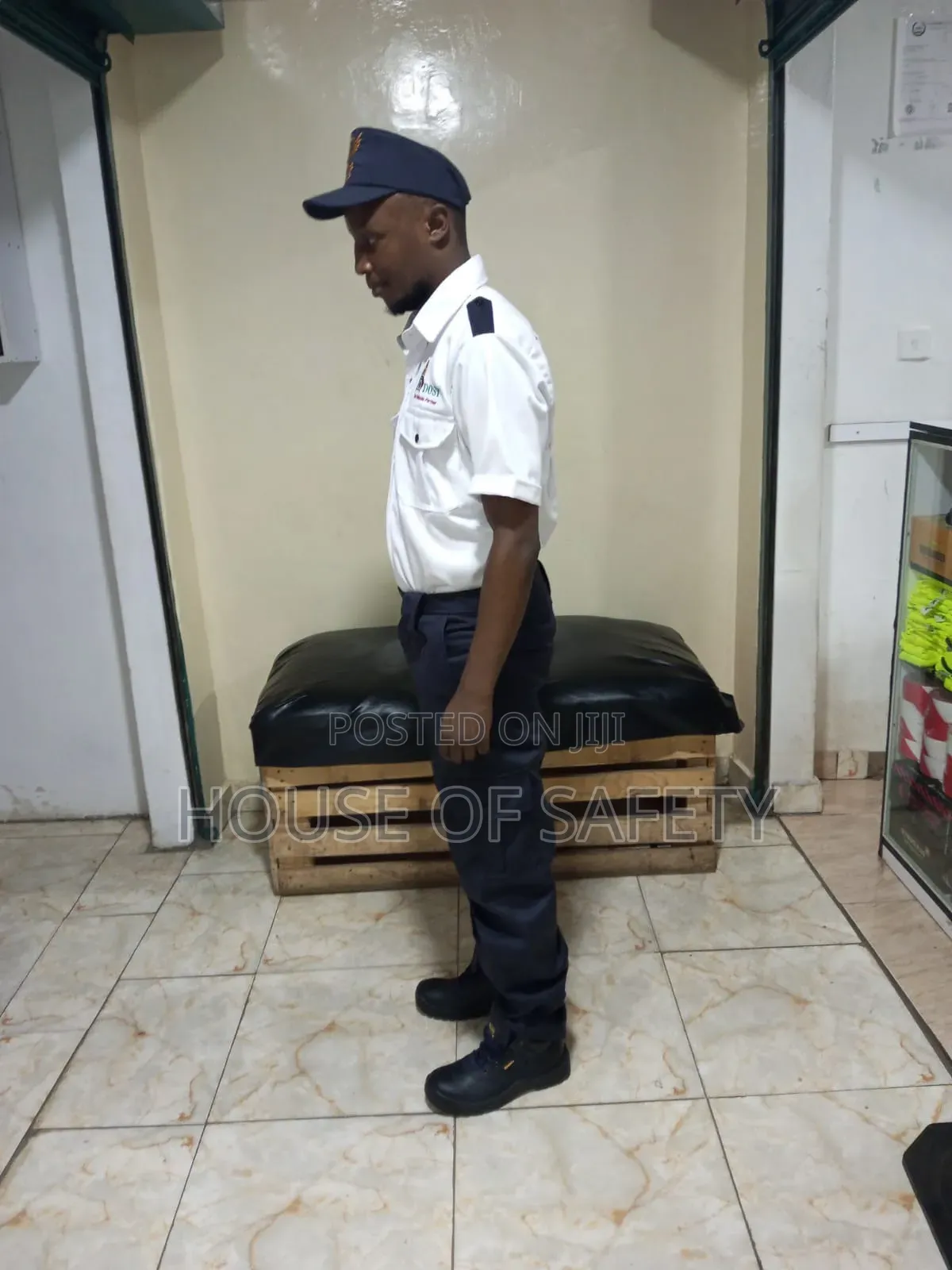 Security Uniform White and Black