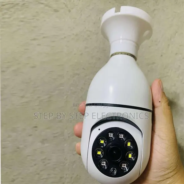 Remote Viewing via Smartphone PTZ Rotating Wifi Bulb Security Camera