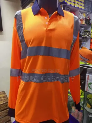 Black and Orange Work Polo