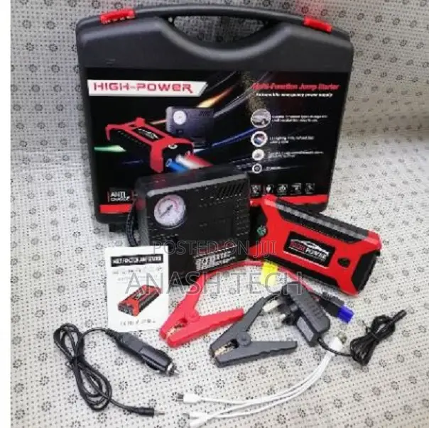 High Power Multi-Function 12v Jump Starter With Air Compressor Pump