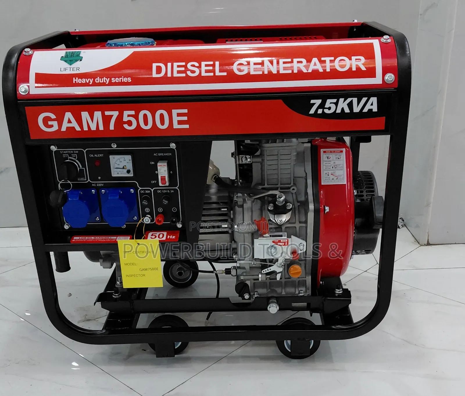 Gam 7.5kva Diesel Generator 7.5kva Single Phase