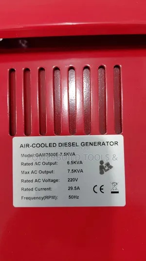 Gam 7.5kva Diesel Generator 7.5kva Single Phase