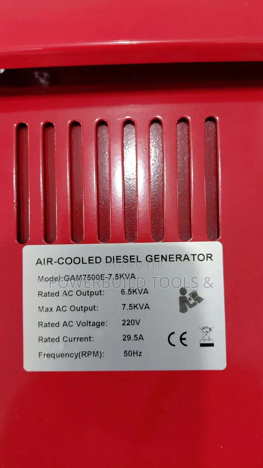 Gam 7.5kva Diesel Generator 7.5kva Single Phase