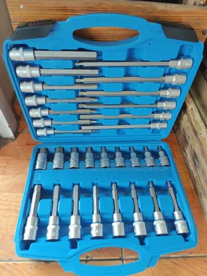 Heavy Duty 30 Piece 1/2" Drive Hex Socket Set Kit Assorted Length