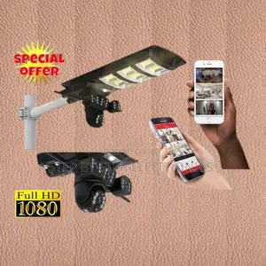 V380 Pro App 450w Watts Led Solar Street Light + 12mp 4g CCTV Camera