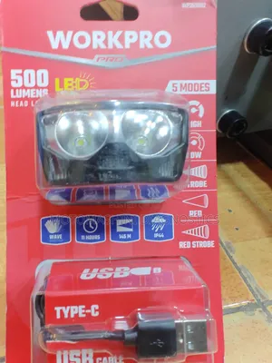 Workpro 500lumens Rechargeable Head Fastening Working Lead Headlight