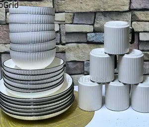 Elegant White Japanese Concise 24 Pieces Dinner Set 