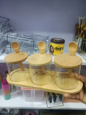 3 Pieces Storage Containers With Bamboo Lids 