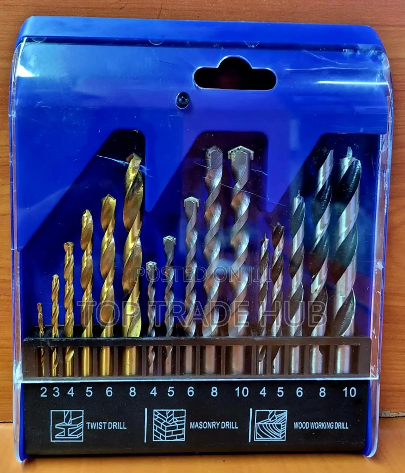 16pcs 3in1 Set Of Drill Bits - Twist /Masonry /Wood Working