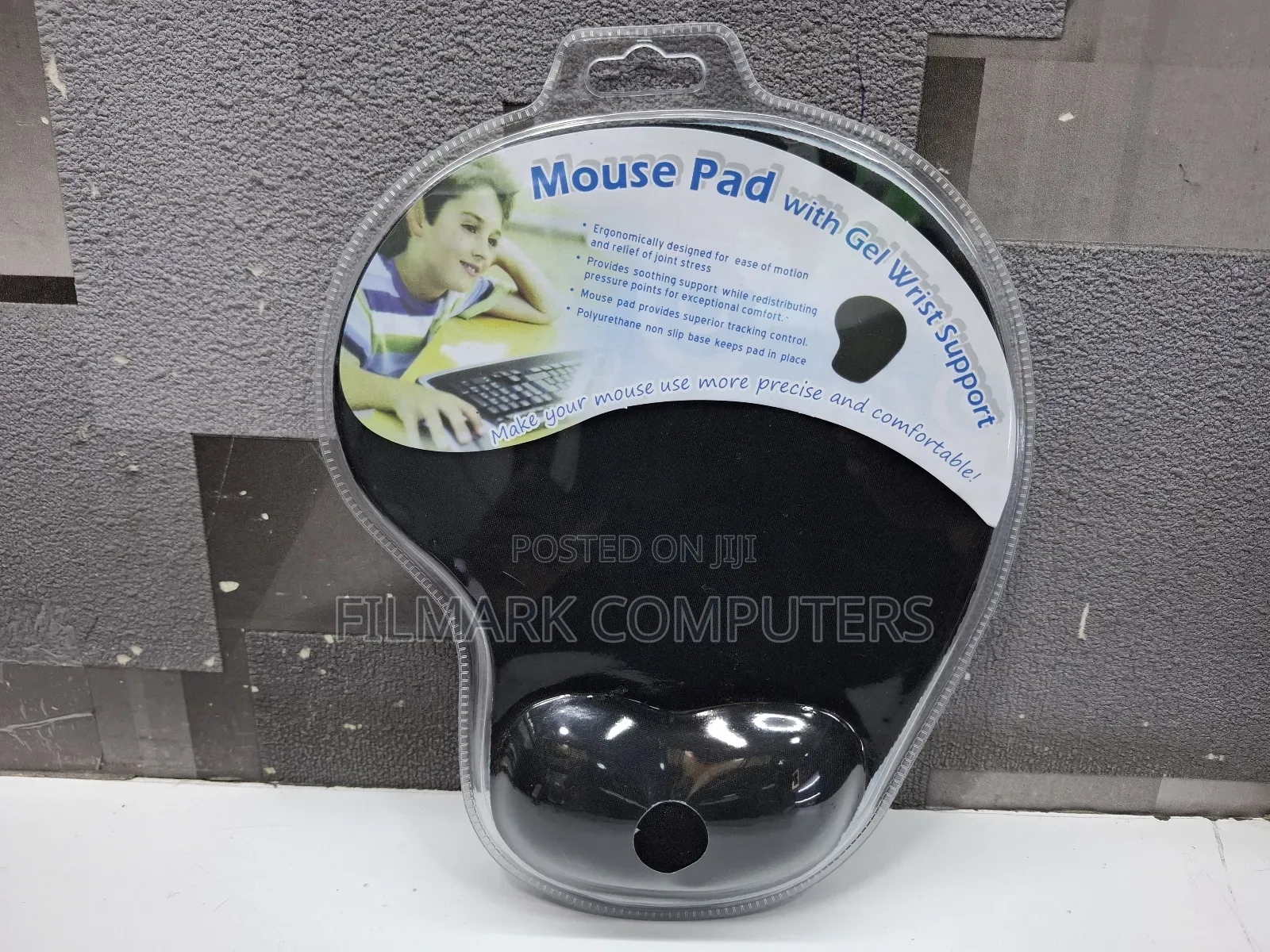 Mousepad With Gel Wrist Support ( Black In Colour)