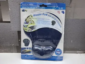 Comfortable Mouse Pad With Gel Wrist Support F-02 ( Blue)