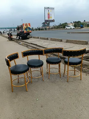 Restaurant/ Hotel Black Leather Chairs 