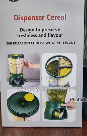 Rotating 3 Partition Cereal Dispenser at 