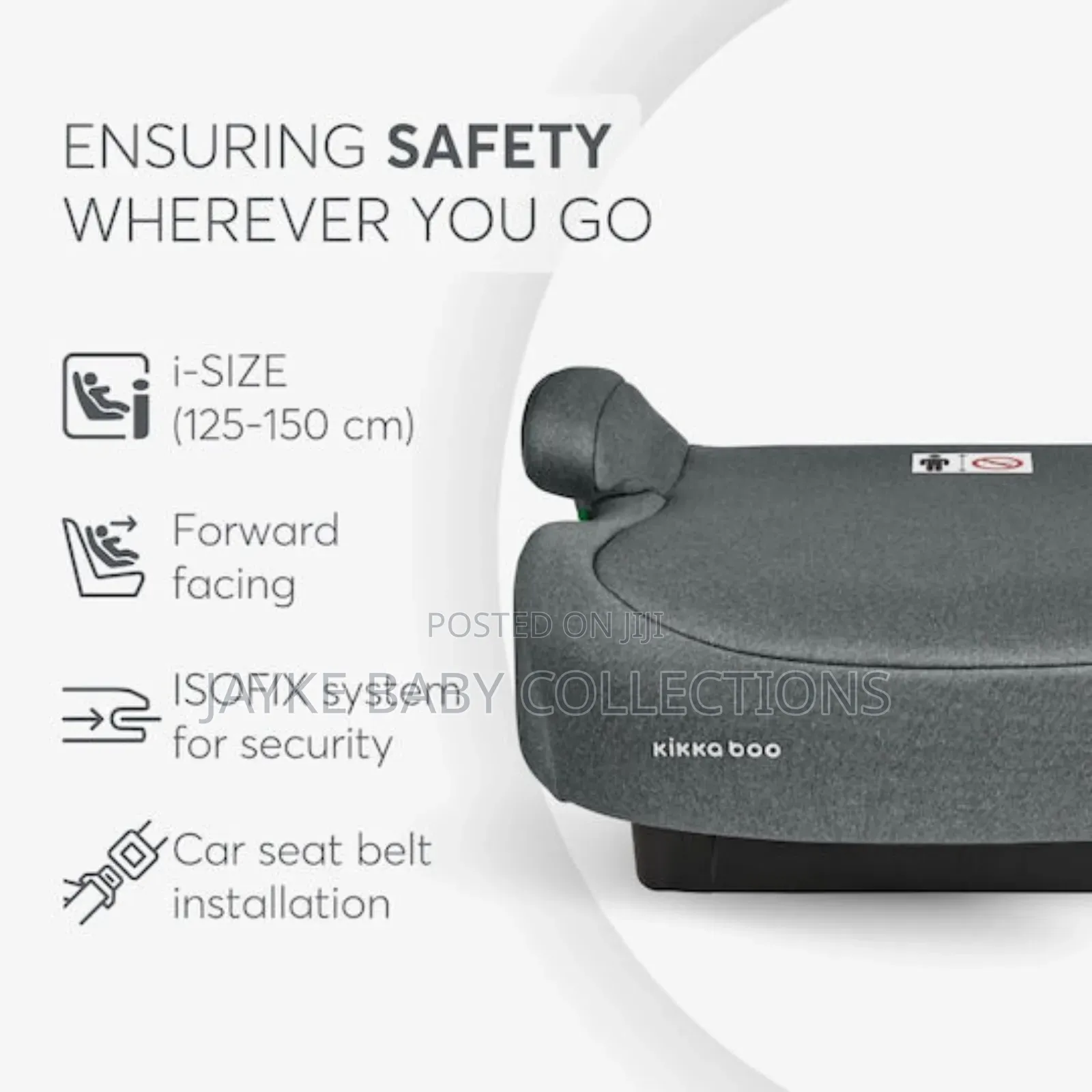 Isofix Car Booster Seat – Kikkaboo I-Boost I-Size