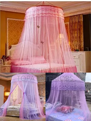 Night Safety Round Mosquito Nets for Queen Size Beds