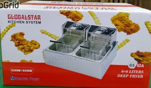 Globalstar Double Tank 6l+6l Stainless Commercial Double Deep Fryer