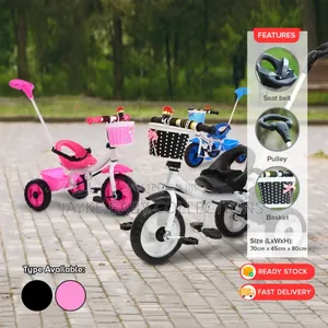 3-Wheel Baby Tricycle Stroller With Push Handle