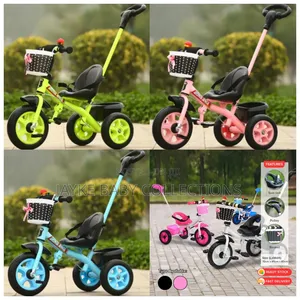 3-Wheel Baby Tricycle Stroller With Push Handle
