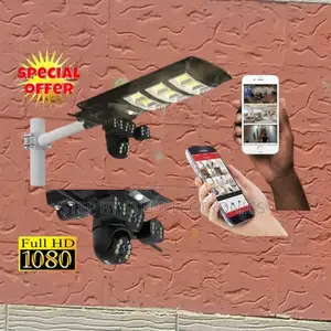 450 Watts 2-in-1 Outdoor Solar Street Light + 12mp PTZ 4g CCTV Camera