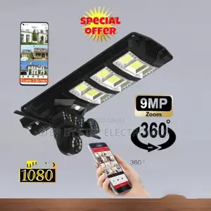450w Solar Led Light With 12mp 4g PTZ Motion Detection Camera