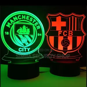 3d Football Teams Logo Led Night Light Desk Lamp Gift Fans Men Soccer