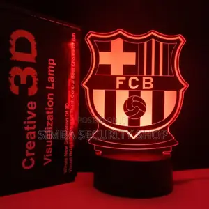 Barcelona Barca Fcb Merchandise Night Lamp Light Fans Men Gift Led