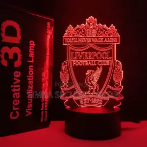 Liverpool Fc Football Team Logo Light Lamp Desk Led RGB 3d Illusion