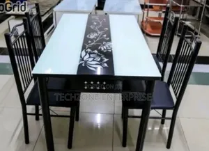 Unique Design Executive Black 4 Sitter Dinning Table 