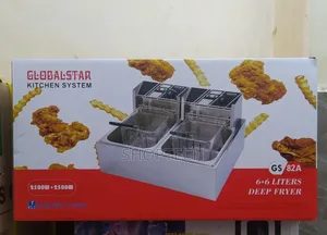 Globalstar Double Tank 6+6lt Chips/Chicken Stainless Steel Double Deep